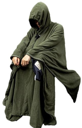 Fruusv Survival-Poncho – Fleece-Camping-Stadiondecke im Freien – winddichte Camping-Stadiondecke Outdoor, Mehrzweck-Decken, Schlafsack, Poncho für Outdoor-Camping