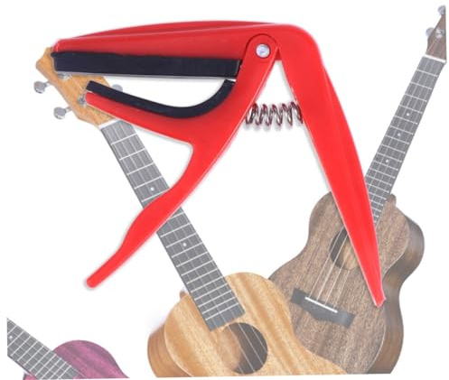 BESTonZON Akustik-ukelele-tuner Mit Clip-gitarren-capo Ukelele-capodaster Aus Zinklegierung Für Gitarre Und Konzertgitarre Schützt Griffbrett Und Saiten Einfach Anzubringen Positionieren
