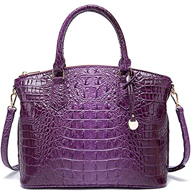 NICOLE & DORIS Handtasche Damen Mittelgroß Kroko Handtaschen Elegante Schultertaschen Lackleder Henkeltasche Umhängetasche Tote Tasche für Büro Shopper Reisen