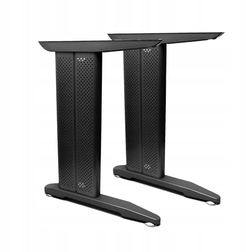 Stolmet Premium Steel Desk Frame with Cable Management – Adjustable Feet, Black or Silver, Easy Assembly – 725mm Height, 600mm Depth – Ideal for Office and Home Desks (Black)