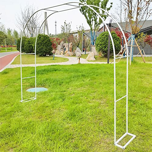 Arche de jardin en métal blanc pour plantes grimpantes - 2,8 m - Décoration extérieure élégante pour mariages et événements