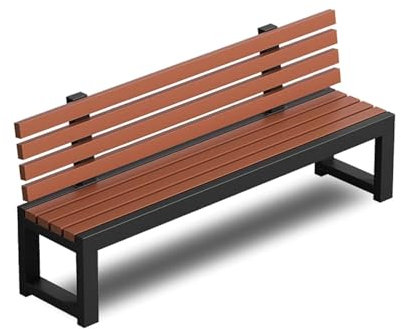 Gartenbank Wetterfest Insgesamt Verdickter Rahmen, Einsteck- und Zapfenverbindungstechnik, Sitzbank mit Lehne für Garten, Balkon, Terrasse(100cm)