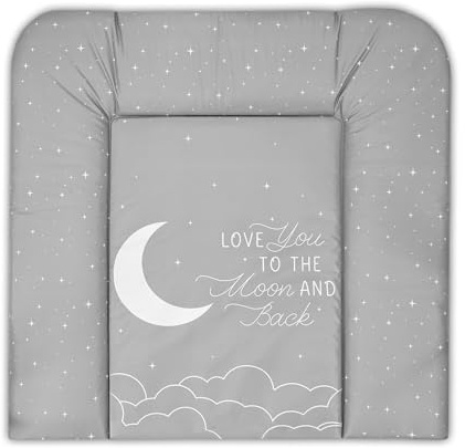 Wickelauflage Wickelunterlage abwaschbar und wasserdicht 75x72 cm - Wickelmatte zum Auflegen auf Wickeltisch Wickelaufsatz Wickelkommode oder Waschmaschine changing mat 75 x 72 Galaxie