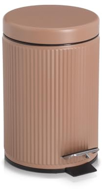 Zeller 18963 - Pattumiera per cosmetici, 3 litri, in metallo/plastica, colore: Caffè