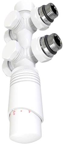 Multiblocks Heizkörper Anschluss-Set Thermostatventile Eckform für Badheizung Zubehör Anthrazit G1/2 Heizkörper Anschlussarmatur
