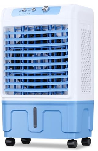 Aires acondicionados portátiles, Unidad de Aire Acondicionado con Ventilador de 3 velocidades, Tanque de Agua Extra Grande, oscilante de 120° y Enfriador de Aire con Caja de Hielo, Enfriador