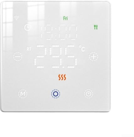 Smart Thermostat With Remote WiFi Control And 7 Day Scheduling Flexibility Compatible With App And For Gas Heating Systems(White)