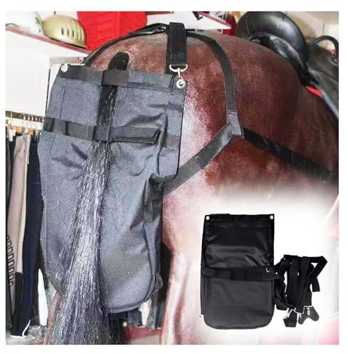 Horse Poop Bag， Reusable Horse Poop Catcher Bag Saddle Tail Equine Manure Bags for Ponys Mini Washable(Small)