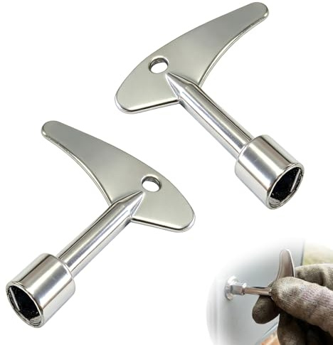 tiyiyok 2 Piezas Llave Triangular Contador, Llave Ascensor Triangular, Para Radiadores, Ascensores, Cuadros Eléctricos, Cajas de Medidores de Agua y Electricidad, Contenedores de Basura