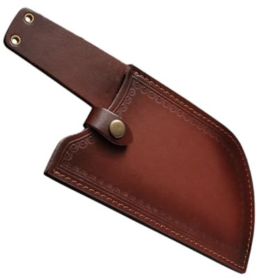 Milisten Étui à Couteaux Léger et Portable Marron en Cuir Artificiel pour Accessoires de Camping Cuisine en Plein Air