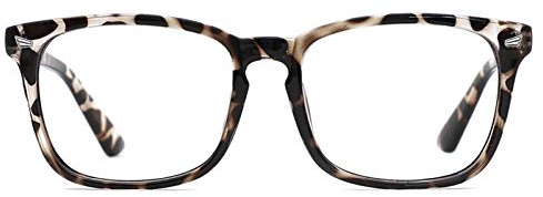 TIJN Blue Light Blocking Glasses for Women Men Clear Frame Square Nerd Eyeglasses Anti Blue Ray Computer Screen Glasses