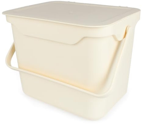 Easy Eco 5L Cream Kitchen Compost Caddy/Food Bin