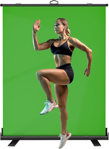 WASJOYE Green Screen - Fondo Verde portátil Profesional para Foto, Video, Juegos en Vivo, Estudio Virtual, Tiktok(150 * 200cm)