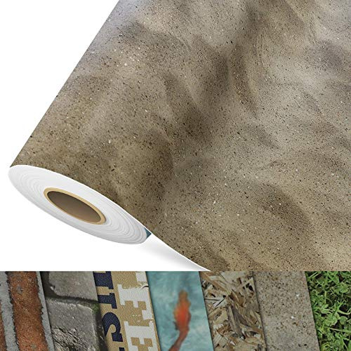 casa pura CV Cushion Foamed Vinyl Flooring (Sandy Beach) 3D Design Pattern Print, PVC Flooring Rolls Design Flooring, Textured Surface Non-Slip Flooring by The Metre (200 x 100 cm)