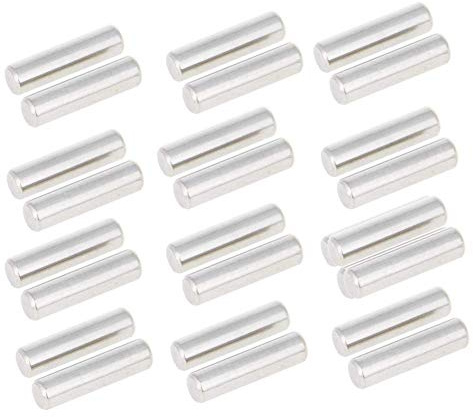 MroMax 50 Stück 4 mm x 16 mm Dübelstifte 304 Edelstahl Holz Etagenbett Dübel Pins Regalstifte Stützregale Silber Ton