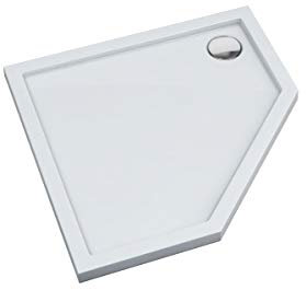 Sellon24® Duschtasse Duschwanne Bad Dusche Acrylwanne Acryl Quadrat Rechteck flach Senta (Fünfeck 90x90x5)