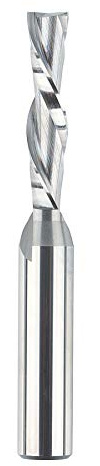 SpeTool Spiralfräser, Downcut, Fräser mit 0,95 cm Schnittdurchmesser, 10,2 cm extra lang, HRC55 Vollhartmetall CNC-Schaftfräser für Holz, kleiner Schnitt, Schnitzen