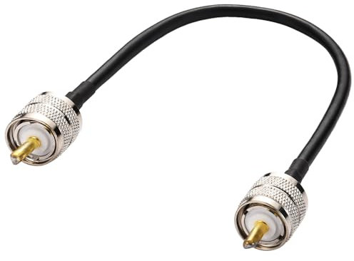 Greluma 1 Stück UHF-Stecker PL-259 bis UHF-Stecker PL-259 RG58 Koaxialkabel für HAM & CB-Radio, Antennenanalysator, Blindlast, SWR-Messgerät