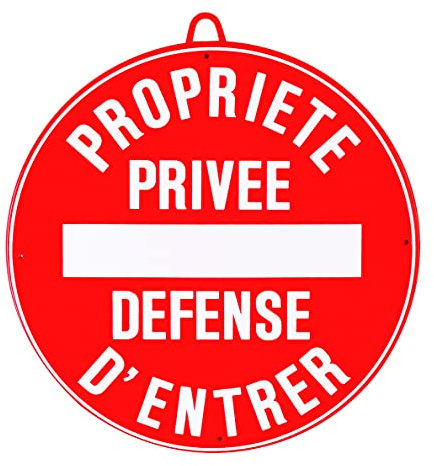 Januel - Panneau Propriété Privée Défense d'Entrer - Panneau Signalétique - 28cm - Rouge Imprimé Blanc - PVC Rigide 5mm - Résistant aux UV Taille Unique