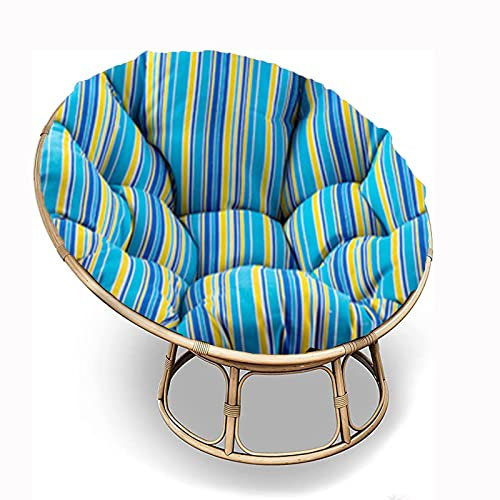 SRHWBF Papasan-Kissen für Papasansessel, Gartensessel Gepolstert Sitzkissen für Drehsessel Korbsessel Balkonstuhl (NUR Kissen) (5 Ø130cm/51.1 in)