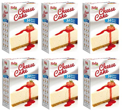 6x Halta Preparato per Cheesecake Vorbereitet für Käsekuchen 900g Packung Ideal zur Herstellung der Füllung für den typisch amerikanischen Käsekuchen