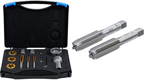 BGS 1988 | Gewindebohrer-/Schneideisen-Satz für Radmuttern und Bolzen | 12-tlg. & 1900-M14X1.5-B | Gewindebohrer | Vor- und Fertigschneider | M14 x 1,5 | 2-tlg.