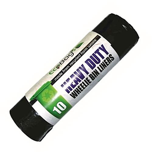 Masterpart Wheelie Bin Liners Extra Strong Refuse Bags 240 Litre Tough Rubbish Sacks XXL Pack Of 10