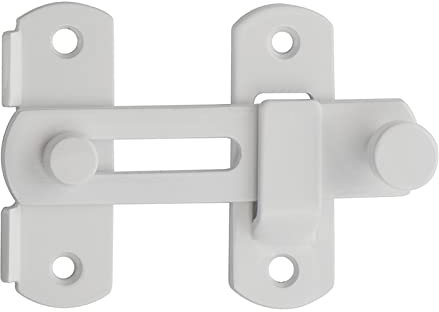 KmoNo Dicker Türschloss Schiebetor Riegel Winziger Türriegel Edelstahl for Holz Gartenhaus Schlösser 1St (Color : White)
