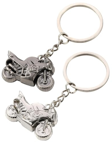 Tadipri 2 porte-clés avec motif de moto, porte-clés de moto, porte-clés de style locomotive à la mode,Idéaux pour les fans des motos, Cadeau Biker