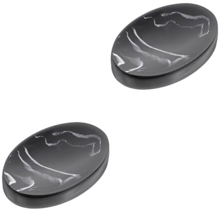 Ciieeo 2pcs Nordic Style Marble Tray for Bathroom Kitchen Shower Sink Soap Dish Holder Elegant Functional