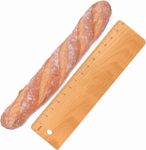 Baguette-Transferschäler, 38,1 cm lang, Klappbrett zum Backen von französischem Baguette-Brot, Broten und Ciabatta, hält Teig in Form, hergestellt aus lebensmittelechtem Premium-Buchenholz