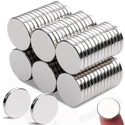 80 Stark, 15x2mm Neodym Magnete Extra Stark, Kleine Runde Starke Magnete für Whiteboard, Kühlschrank, Magnettafel, Küche, Basteln, Pinnwand, Büro