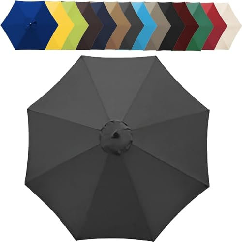 Replacement 6/8 Rib Parasol Canopy, 2/2,7/3 M Sonnenschirm Ersatzbezug Outdoor Regenschirm Sonnenschutz Baldachin Abdeckung Gartenschirm Stoff Ersetzen Ersatz Bezug ( Color : 6 , Size : 3m 6ribs )
