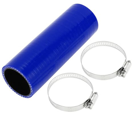 A ABSOPRO Tubo In Silicone Nero E Blu 1 Set Per Auto Con Morsetti | 45mm DI, 150mm Lunghezza, 0 Gradi, 5mm Spessore, -60℃~300℃, 1Mpa, 2 Morsetti, Per Refrigerante, Olio, Freni, Antigelo