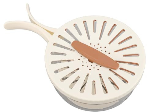 Cuenco Escurridor para Lavado de Frutas y Verduras, Cesta Escurridora con Asa Plegable y Tapa, Multifuncional de Doble Capa para Almacenamiento de Alimentos, Ideal para Picnics y