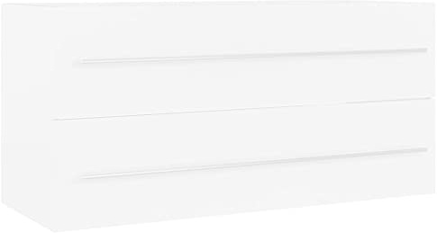 vidaXL Waschbeckenunterschrank Waschtisch Unterschrank Badmöbel Badschrank Badezimmerschrank Badezimmer Weiß 100x38,5x48cm Holzwerkstoff