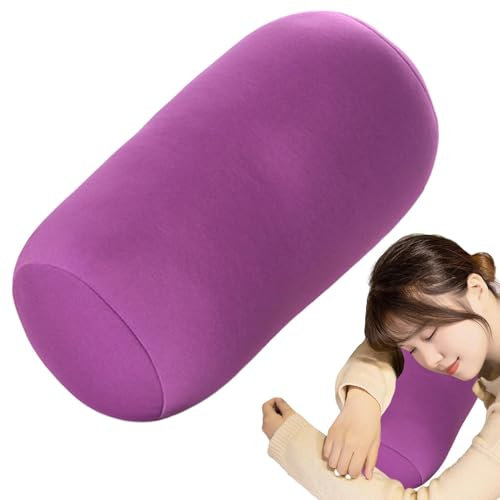 gifyym Rundes Nackenkissen | Mikroperlen-Kissen zur Nackenstütze | Weiches Rückenkissen für Yoga und Bettentspannung | Gedächtnisschaum Kinderkissen
