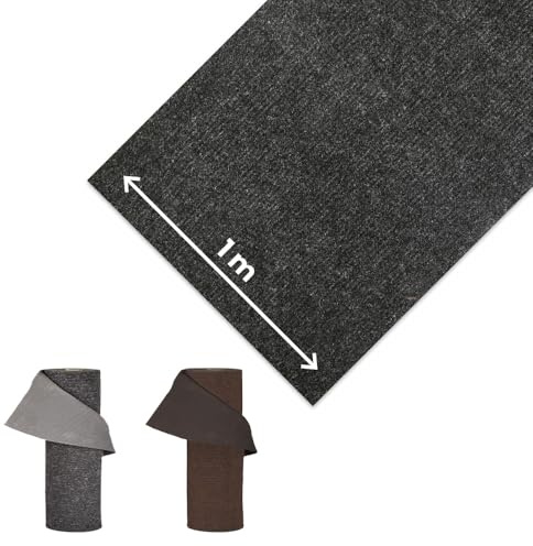 OLIVO.Shop Tappeto Zerbino Antiscivolo, Zerbino Esterno, Rotolo Tappeto, Passatoia Zerbino Interno Esterno, Tappeti Effetto Moquette TRAFFIC (ANTRACITE, 1x3 mt)