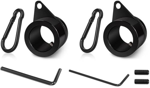 YUNGLOO 2pcs AntiTangle Flag Poles Rings Aluminum Alloy 360 Rotating Spinner With Hook For 0.8-1.01Inch FlagPoles Accessories Flag Poles Rings