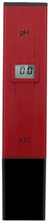 DRAUXI Testeur de pH numérique Rouge, testeur qualité l'eau, Appareil Mesure l'acidité, for Piscine et Aquarium Utilisation extérieure