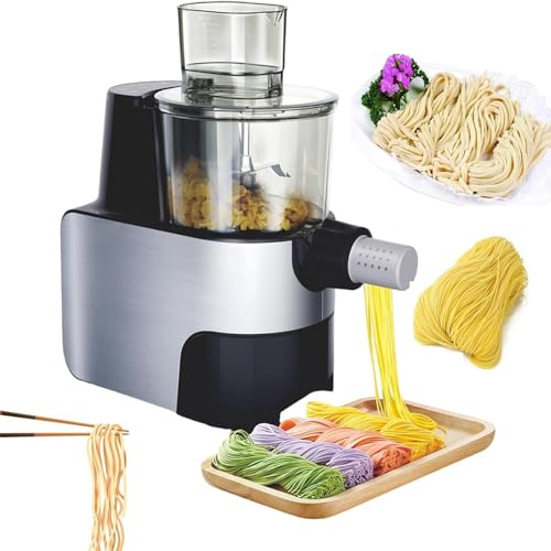 Electric Automatic Pasta Maker with 360° Stirring and All-Copper Motor for Homemade Spaghetti