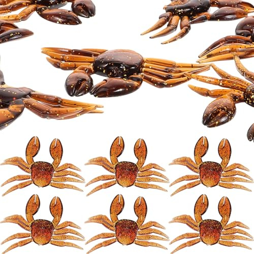GETAJGHSD 10pcs Soft Crab Fishing Baits with Vivid Simulation Fish Appearance, Lightweight Pvc Artificial Lures for Outdoor Fishing, High Appeal to Fish