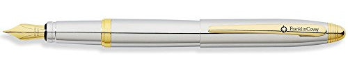 Cross Lexington Chrome/Gold Fountain Pen in Gift Box (Medium)