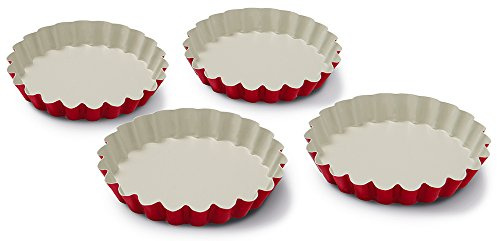Guardini 4223000362 Keramia Lot de 4 moules pour tartelettes Diamètre 12 cm