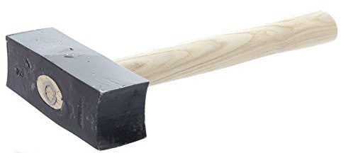 BWG Bossierhammer, hohle Bahn, 2000 g, Schwarz, Stahl, Flach, Ergonomisch