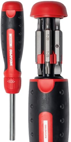 Megapro Marketing USA NC 211R2C36RD Ratcheting Screwdriver,Red