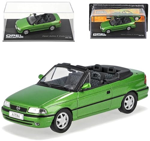 Ixo Opel Astra F Cabrio Grün 1992-1998 Nr 9 1/43 Modell Auto mit individiuellem Wunschkennzeichen