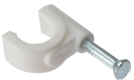 Forgefix RCC78W - Fermacavi rotondo, colore: Bianco