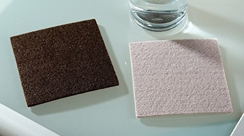Filz Untersetzer, 4er Set quadratisch, beige