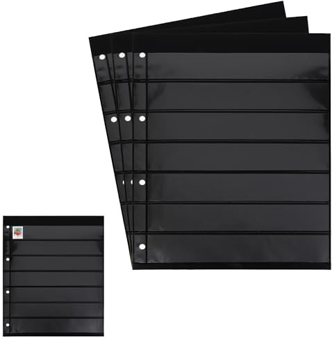 Prophila Collection 3 doppelseitige Einsteckblätter schwarz 7zeilig
